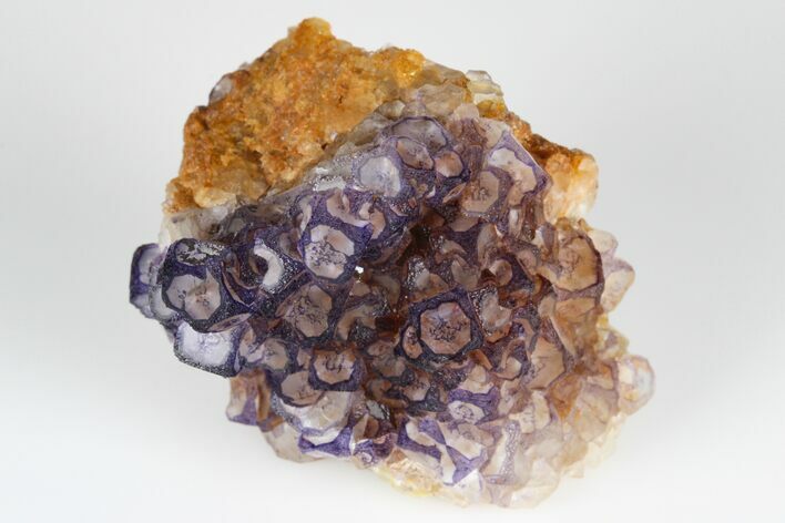 Purple Edge Fluorite Crystal Cluster - China #182799